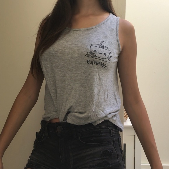 Cute espresso tank top - Picture 2 of 5